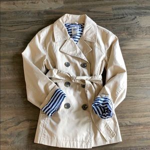 Trendy trench pea coat with lining